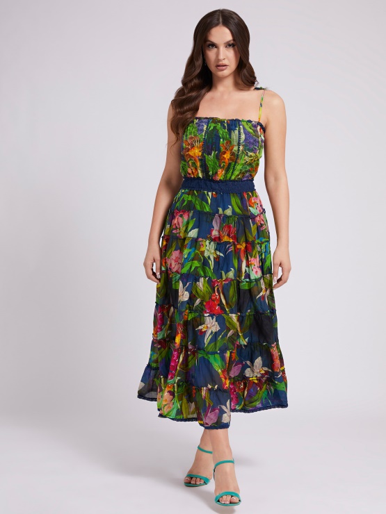 črna Obleka Iz Mešanice Bombaža Multi Guess