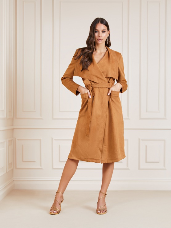 Bež Marciano Faux Suede Trench Guess