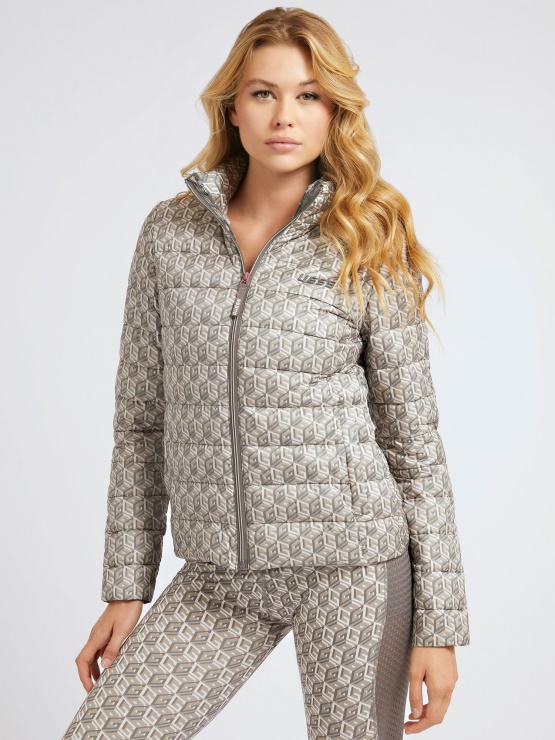 Glede Na Namen Logotipa Puffer Grey Guess