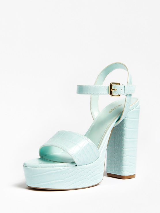 Sandal Guess Gabela S Krokodiljo Svetlo Moder