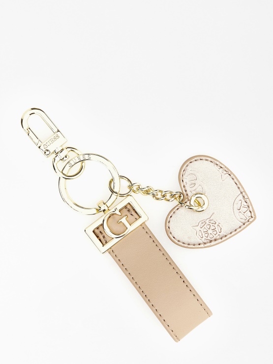 Obesek Za Ključe Guess Heart Charm Zlata