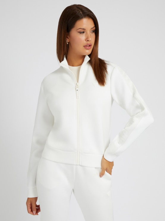 Guess Pulover Z Zadrgo Spredaj Bel