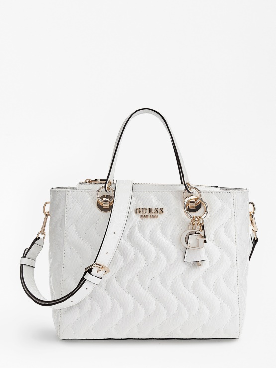 Bela Torbica Z Logotipom Guess Sasky 4g