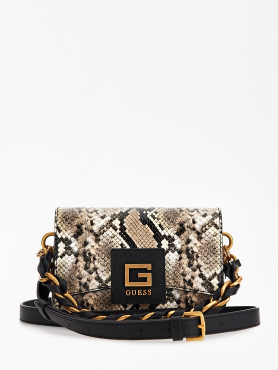 Alva Python-print Mini Crossbody Guess Multi Bež