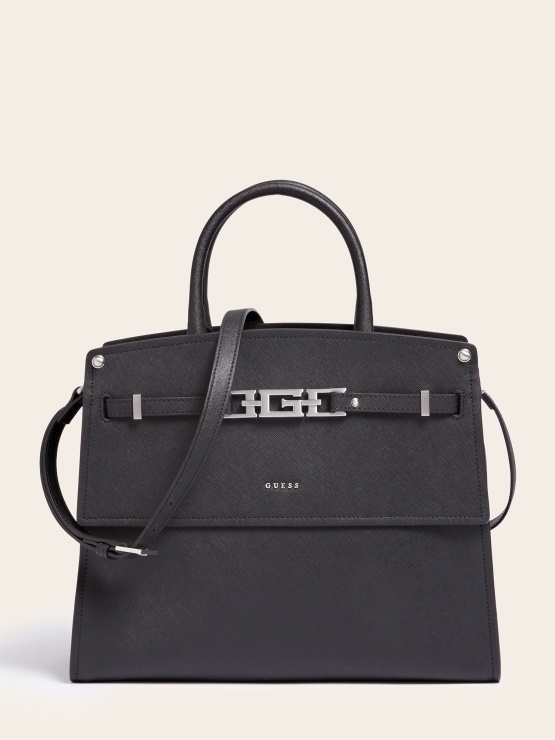 črna Torbica Guess Cristina Iz Pravega Usnja