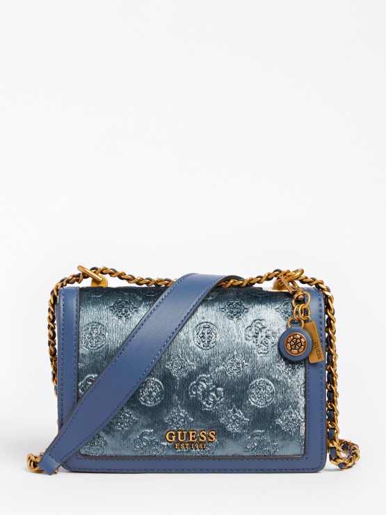 Abey Velvet Crossbody Guess Svetlo Modra