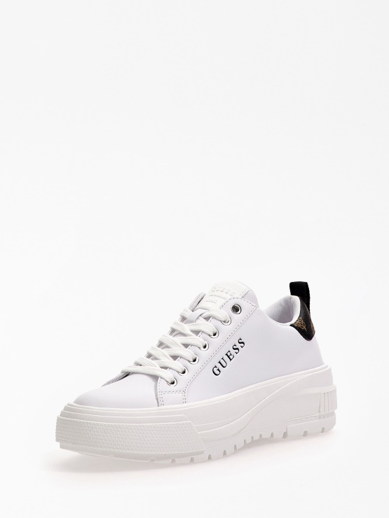 Bele Superge Multi Eladie Z Gumijastim Podplatom Guess