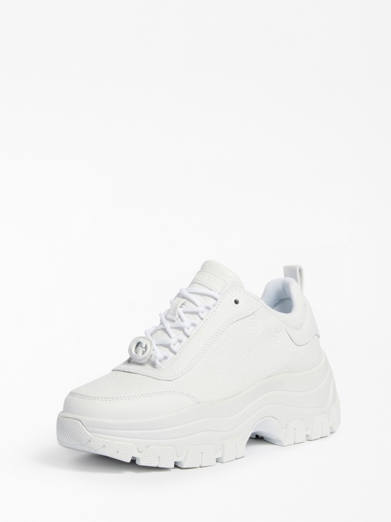 Bel Tekaški Copat Guess Bria 4g Peony Logo