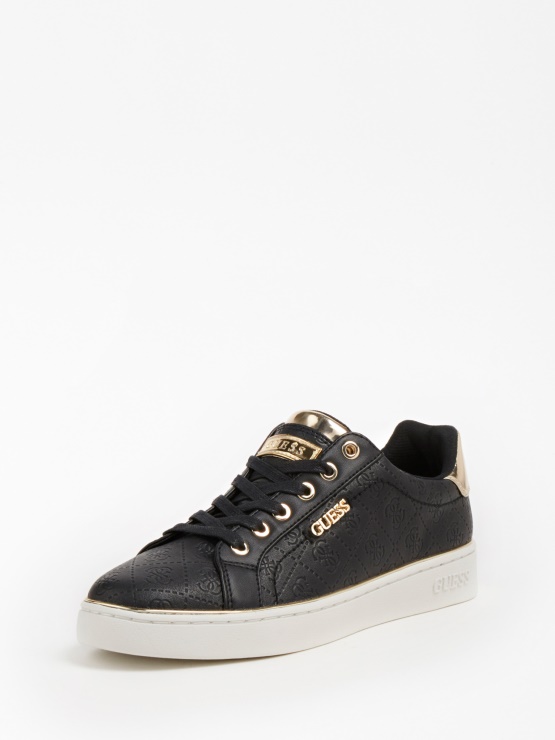 črne Superge Guess Beckie Z Vtisnjenim Logotipom 4g