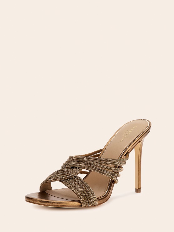 Marciano Rhinestone Sabot Gold Guess