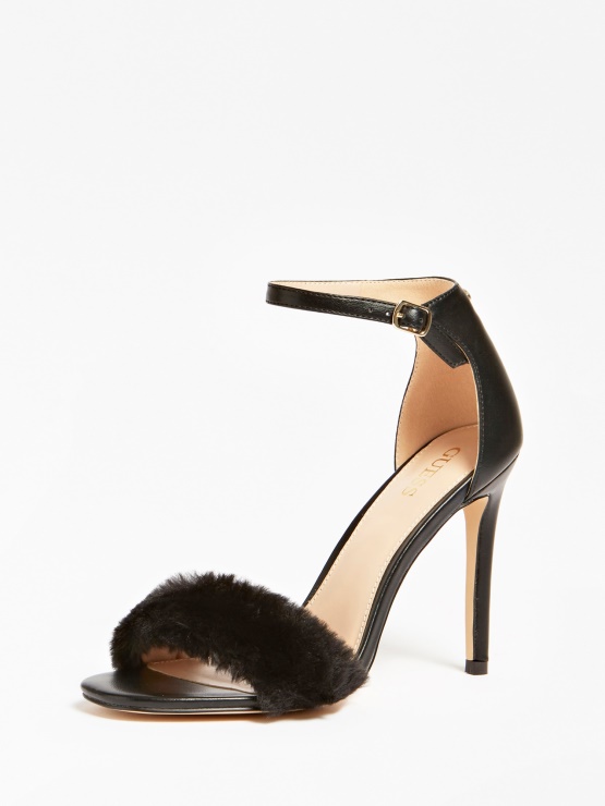 Semma Sandal Iz Umetnega Krzna Guess Black