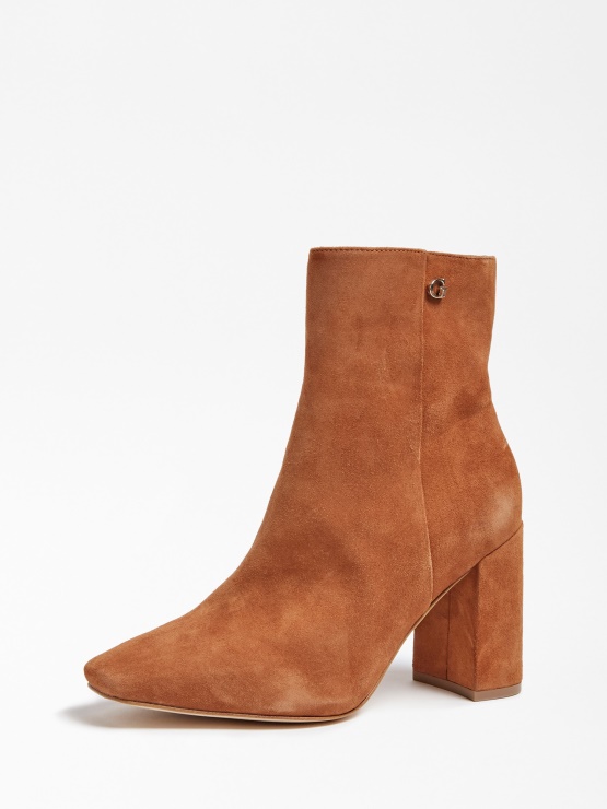 Adelia Suede Gležnjarji Rjavi Guess