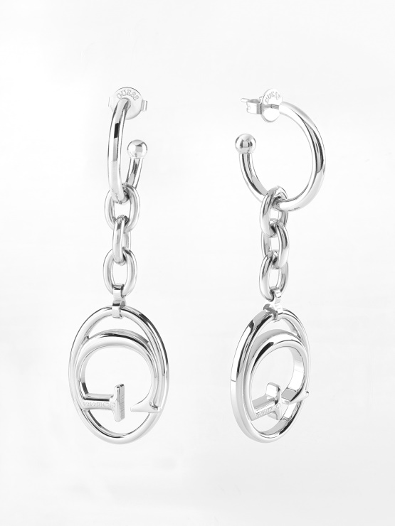 Guess Ikonični Srebrni Uhani