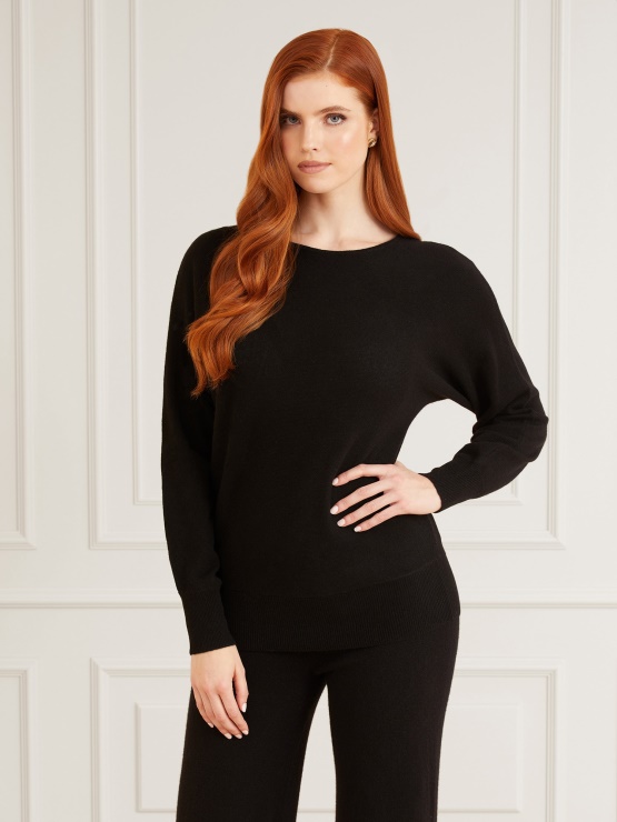 črn Marciano Pulover Iz Kašemirja Guess