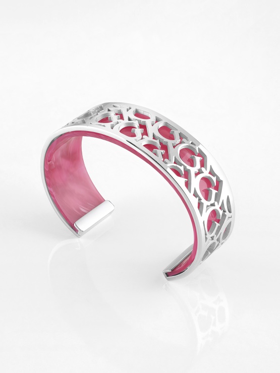 All-about-logo-bangle-bracelet Silver Guess