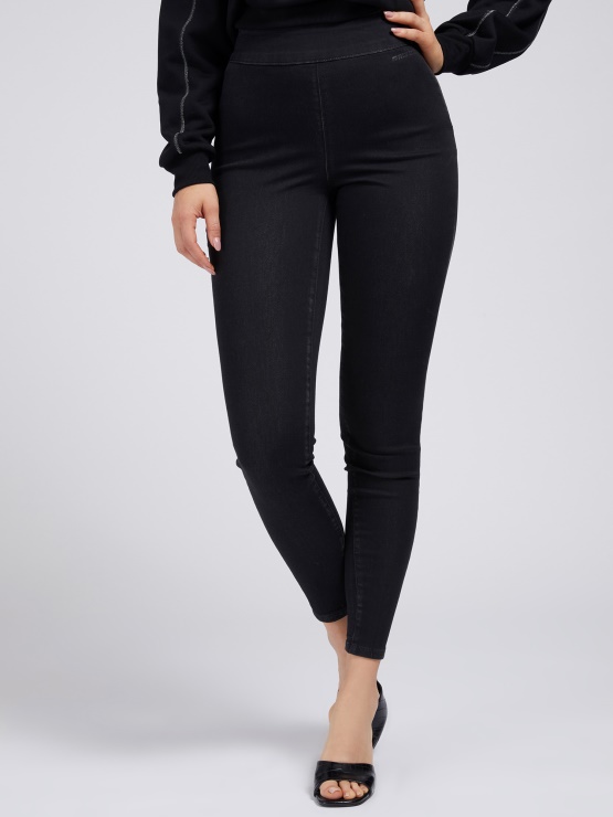 črne Jegging Fit Denim Hlače Guess
