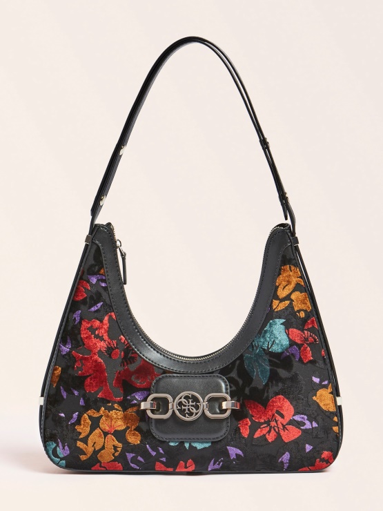 Hudo žametna Hobo Torba Guess Floral Fantasy