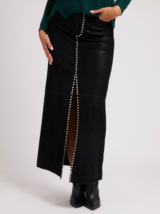 črno Krilo Guess Iz Umetnega Usnja