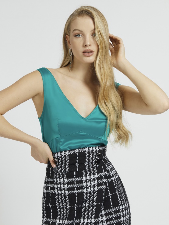 Brezrokavnik Z Zelenim Motivom Pois Guess