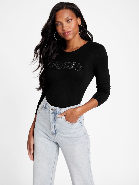 Jet črn Pulover Z Logotipom Eco Flossie