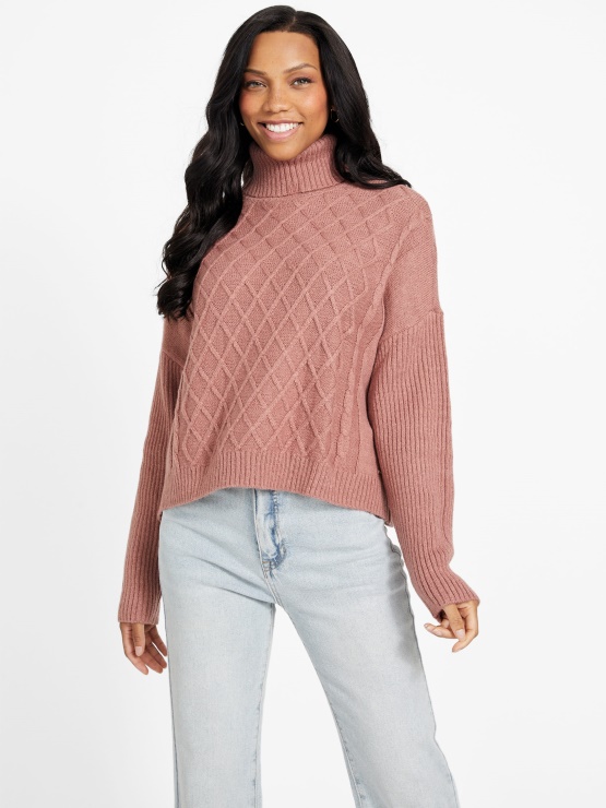 Dally Diamantni Pulover Guess Pečeni Kostanj