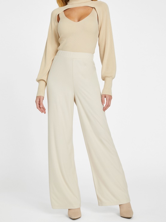 Biserne Ostrige Zavihane Palazzo Hlače Guess