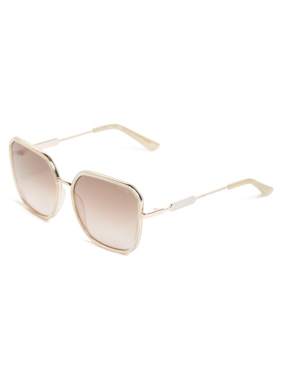 Guess Kvadratna Kovinska Sončna Očala Multi