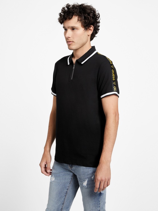 Eko Jon Zip Polo Guess Jet črna