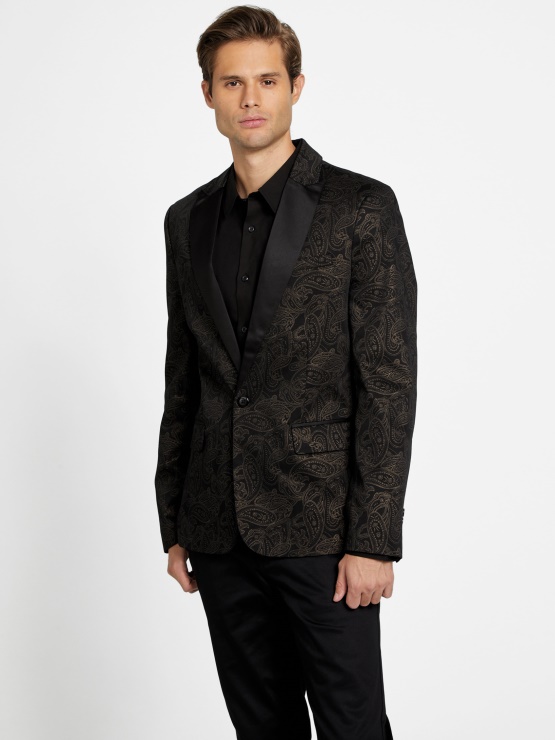Guess Jet črn Blazer Phoenix Paisley