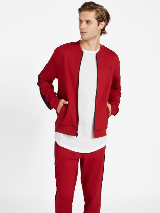 Bomber Jakna Z Rdečim Noir Guess Jon Logo Tape