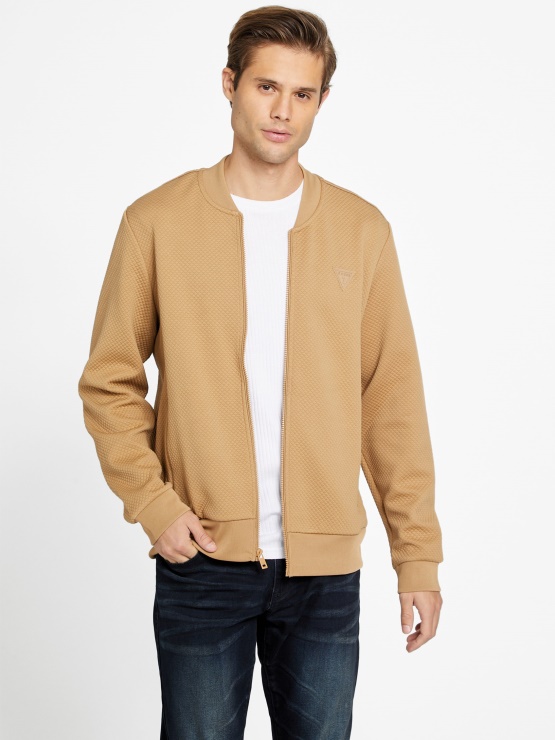 Guess Astro Prešita Letalska Jakna Toast Taupe