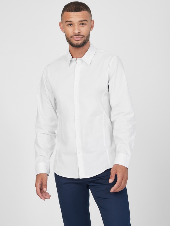 Damon Poplin Majica Guess True White