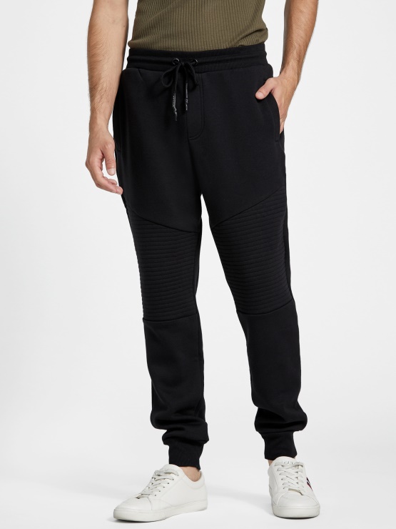 Marlon Moto Joggers Jet Black Guess
