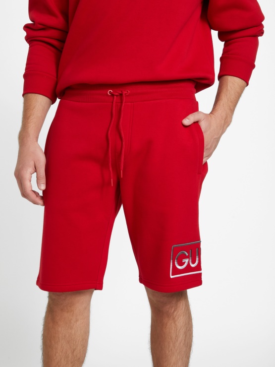 Guess Varsity Rdeče Pletene Hlače Hartley