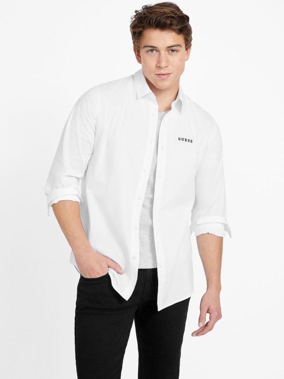 Colly Tkana Srajca Guess čisto Bela