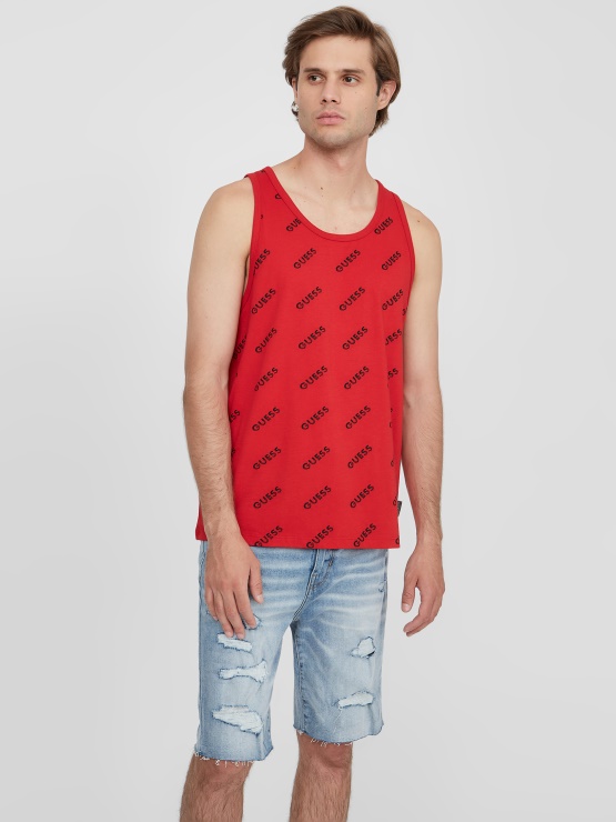 Rugby Red Guess Montell Logo Tank