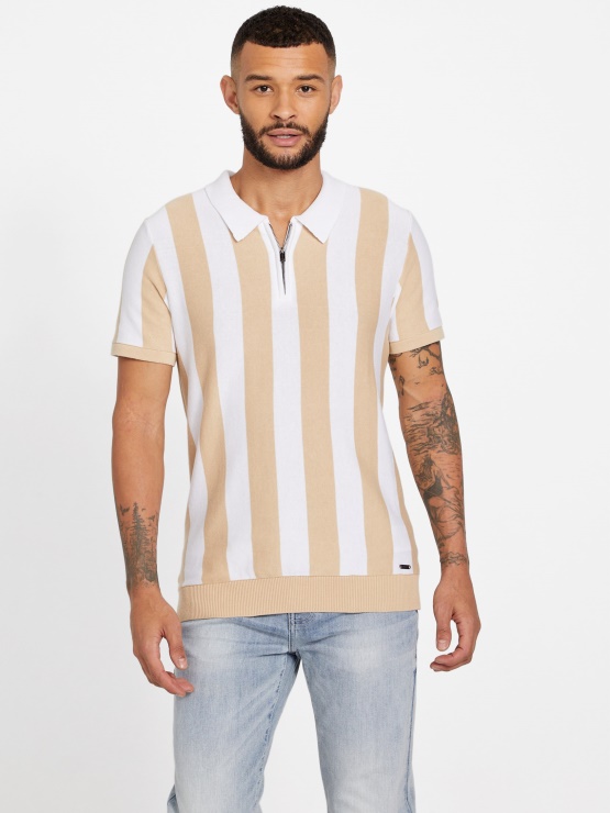 Eko Feiz Polo Polo Penasto Taupe In čisti Kanček Guess