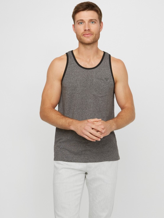 Roy Marled Tank Guess Jet Black Multi