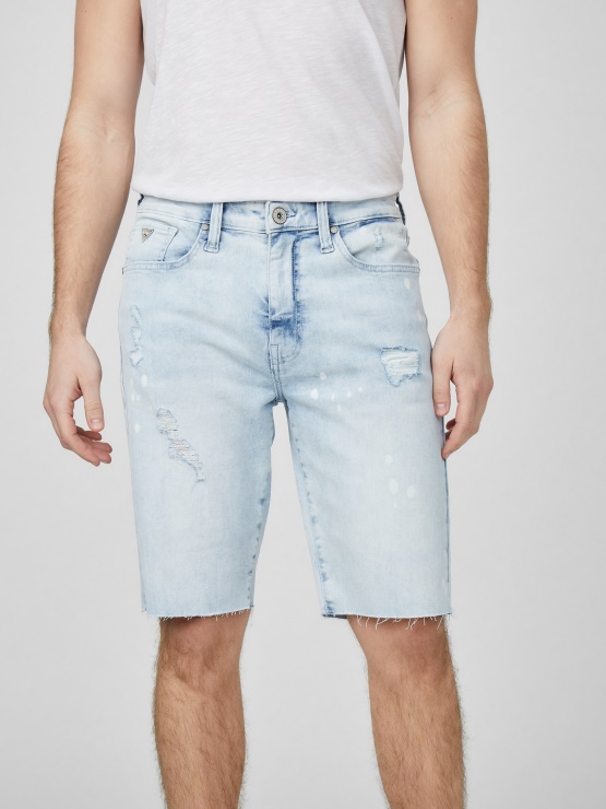 Ravne Denim Kratke Hlače Light Destroy Wash Clarke Guess