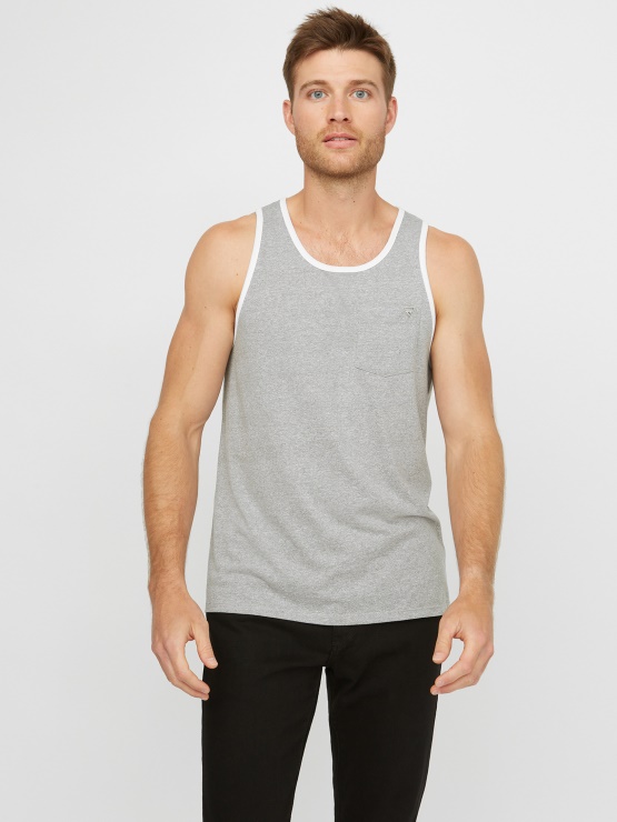 True White Multi Guess Roy Marled Tank