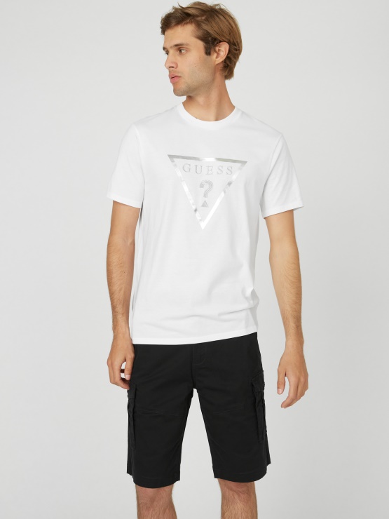 Bolton Logo Posadka čista Bela Guess