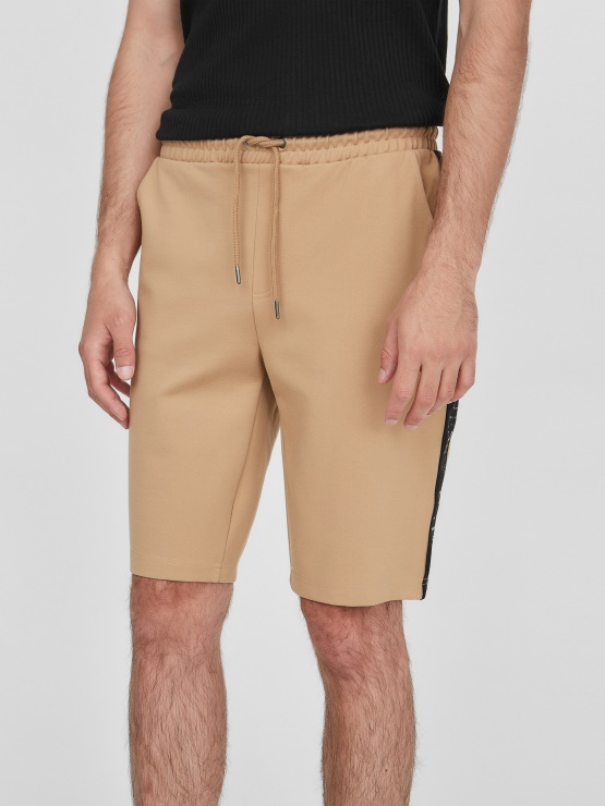 Andrew Logo Tape Kratke Hlače Guess Toasted Taupe