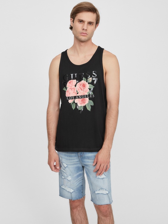 Jet Black Guess Galvin Tank