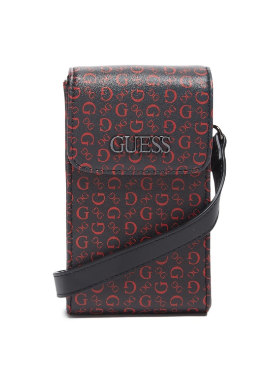 črn Multi Guess Logotip Najlon Crossbody