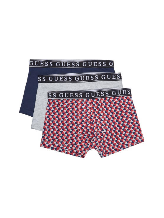 Guess Blue/heather Grey/tri Elvin Boxer 3-pack