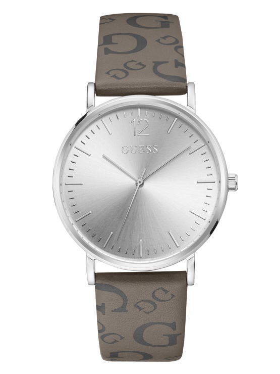 Analogna Ura Z Logotipom Brez Barv Premag Usnja Guess