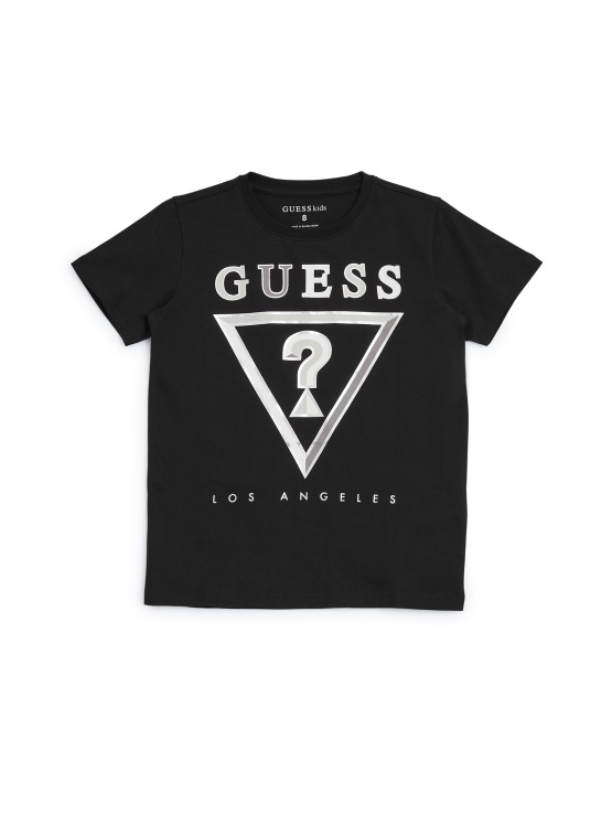 Guess Jet črna Majica Z Logotipom Llalo (7-16)