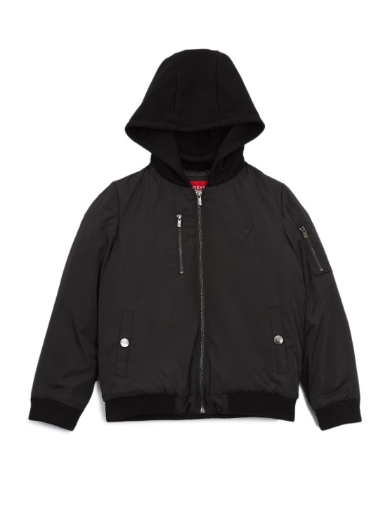 Guess Maverick Letalska Jakna (7-16) Jet črna