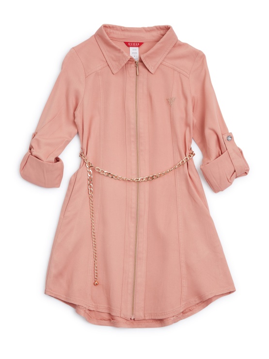 Abelina Srajčna Obleka (7-14) Guess Svetlo Roza