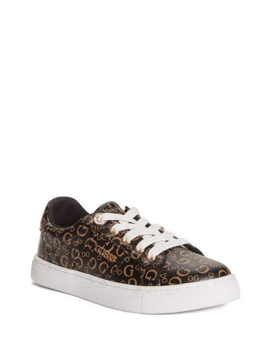 Guess Rjave Nizke Superge Z Logotipom Serena